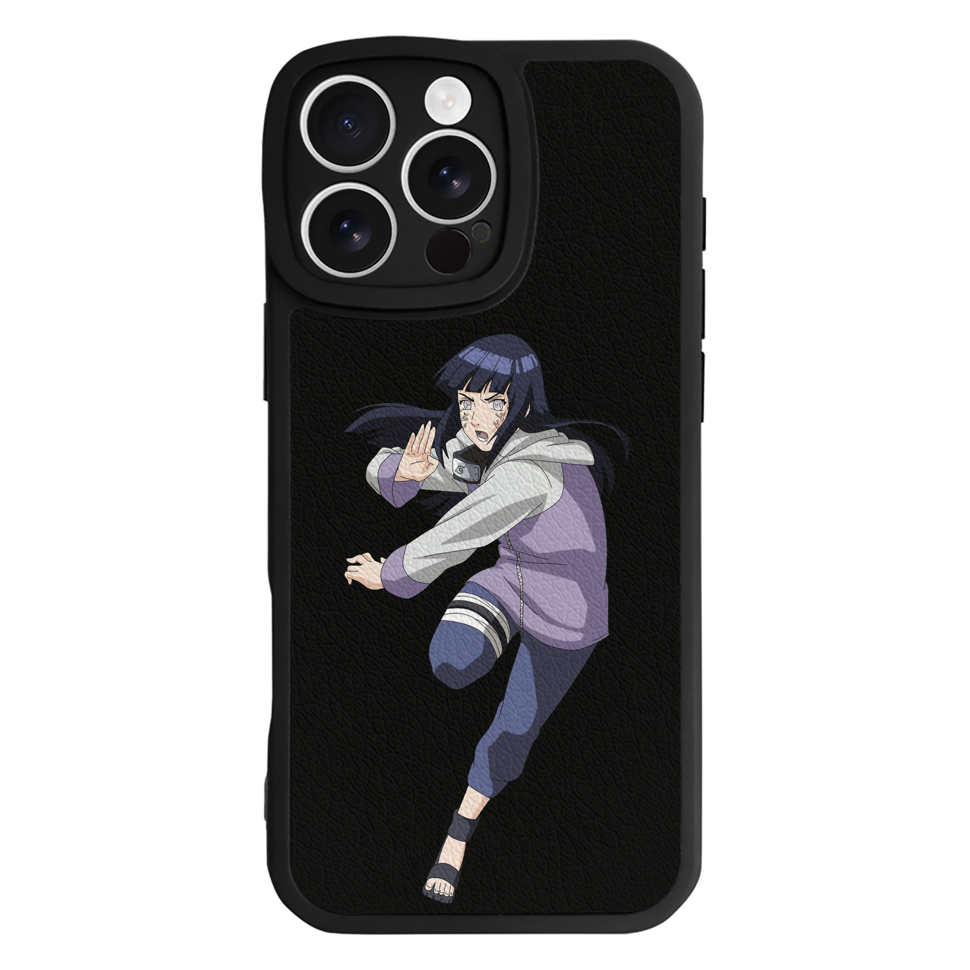 （画像用） NARUTO -ナルト- 日向ヒナタ Hyūga Hinata 【iPhone 16シリーズ対応】シリコンスマホケース（レザー調） 材質：シリコン